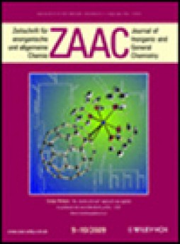 Zeitschrift Fur Anorganische Und Allgemeine Chemie雜志