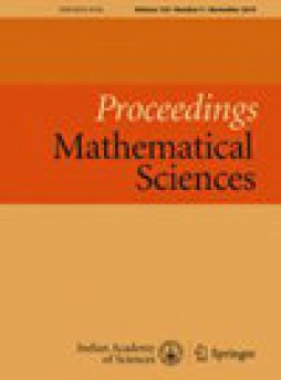 Proceedings Of The Indian Academy Of Sciences-mathematical Sciences雜志