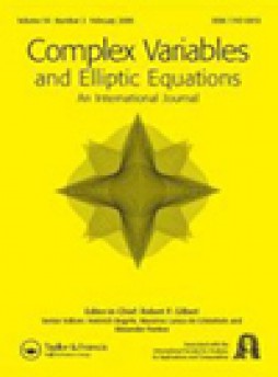 Complex Variables And Elliptic Equations雜志