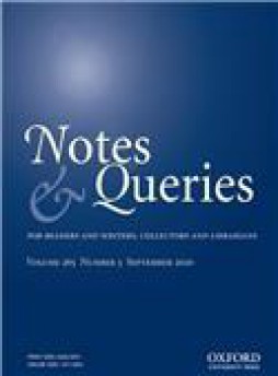 Notes And Queries雜志