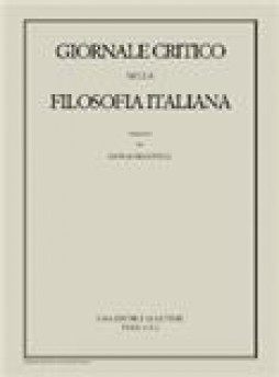 Giornale Critico Della Filosofia Italiana雜志