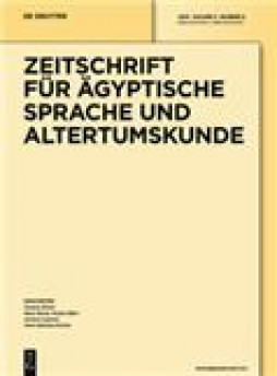 Zeitschrift Fur Agyptische Sprache Und Altertumskunde雜志