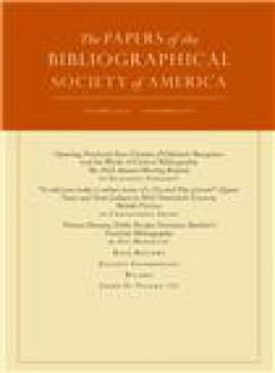 Papers Of The Bibliographical Society Of America雜志