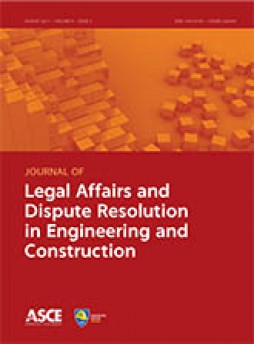 Journal Of Legal Affairs And Dispute Resolution In Engineering And Construction雜志